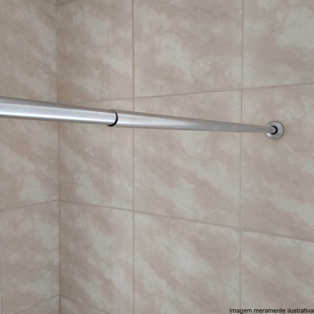 Suporte Para Cortina De Banheiro Varão Extensível 125 a 220cm