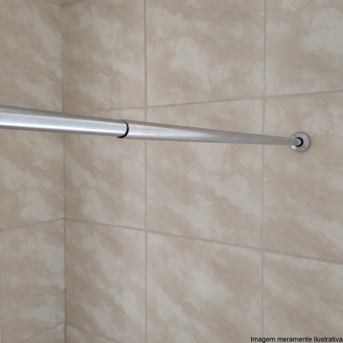 Suporte Para Cortina De Banheiro Varão Extensível 85 a 135cm