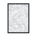 Quadro com Moldura Mármore Branco e Cinza (45x32)