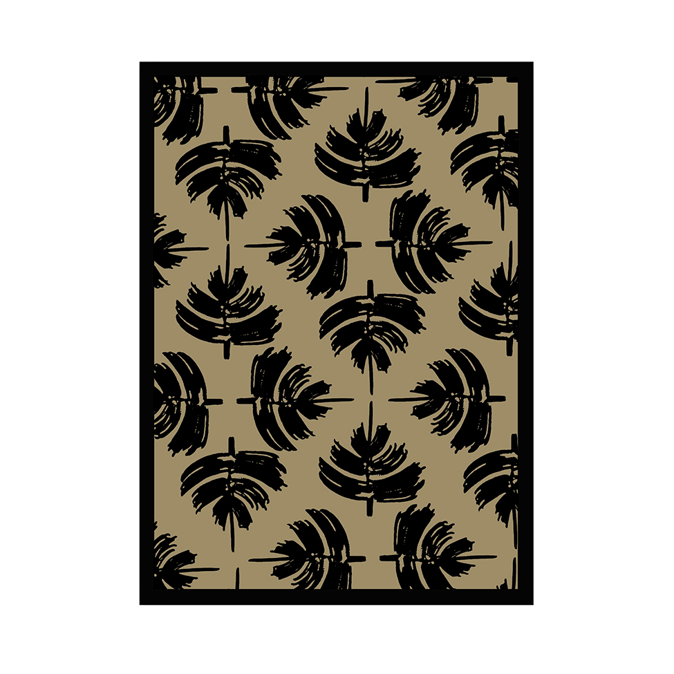 Quadro com Moldura Tree Bege e Preto (45x32)