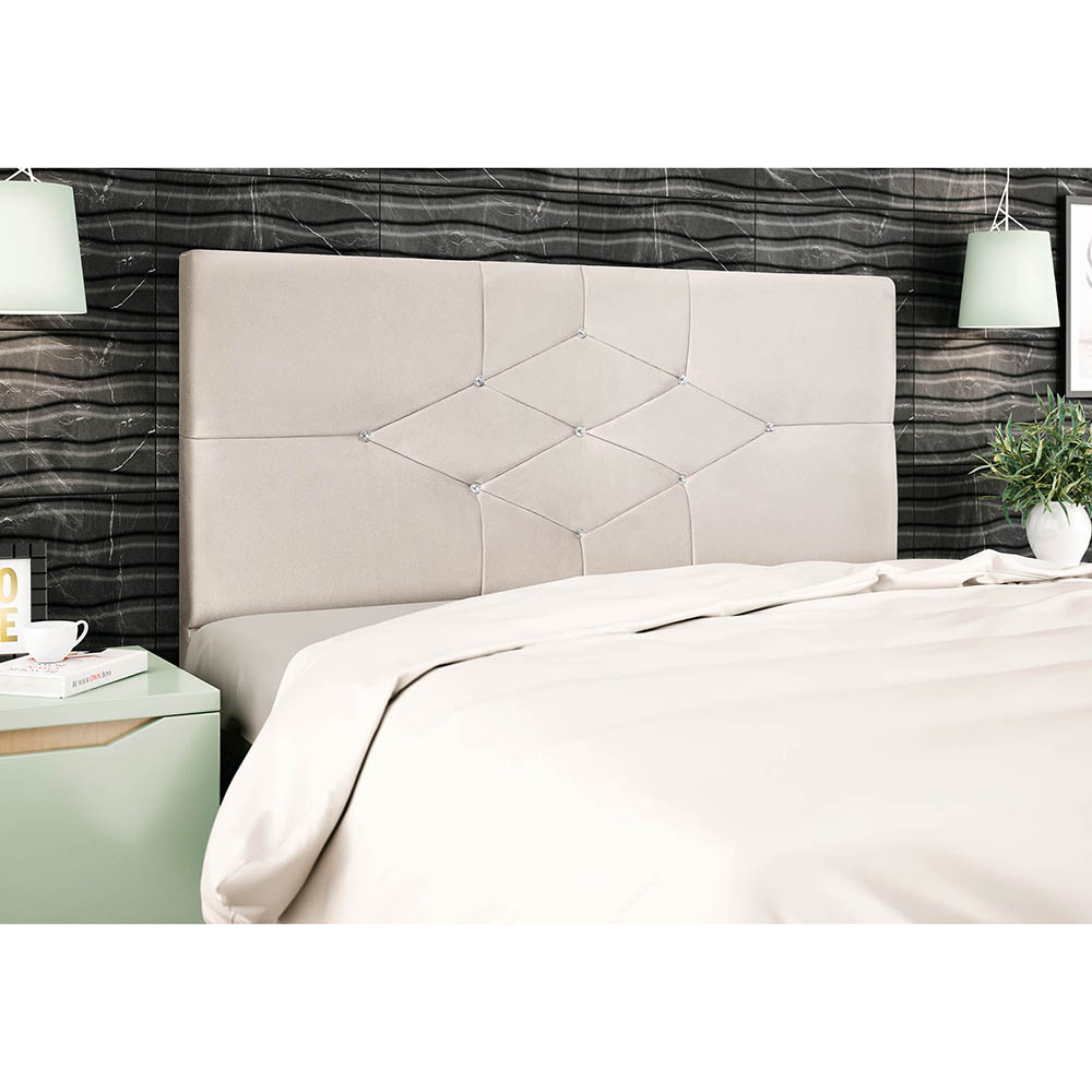Cabeceira Camboriú Para Cama Box Queen 164 cm Suede - SSX Multicoisas
