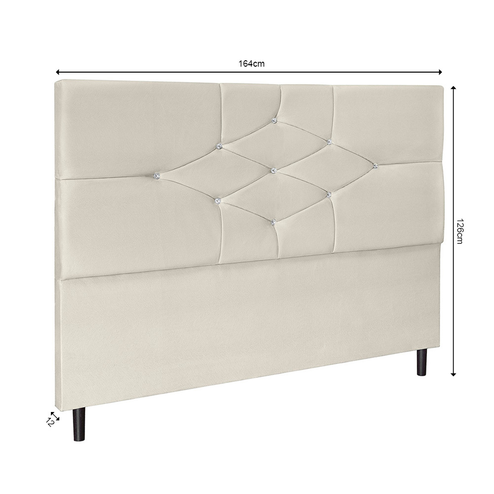 Cabeceira Camboriú Para Cama Box Queen 164 cm Suede - SSX Multicoisas