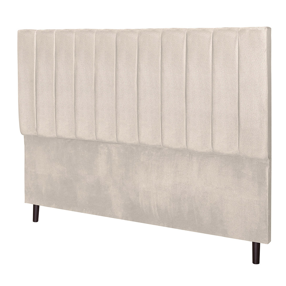 Cabeceira Leblon Para Cama Box Casal 144 cm Suede Bege - SSX Multicoisas