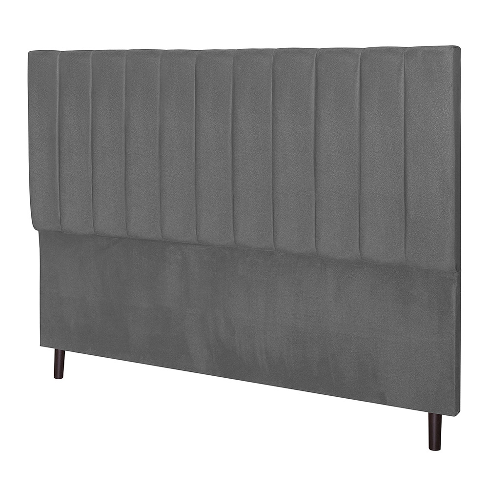 Cabeceira Leblon Para Cama Box Queen 164 cm Suede Cinza - SSX Multicoisas