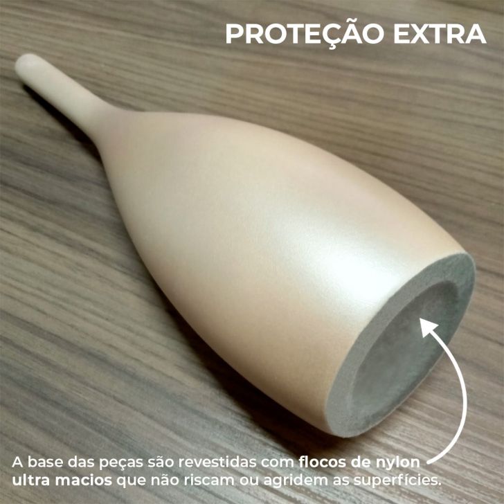 Peça de Xadrez Cavalo Creme Decoração para Sala 26x13 cm