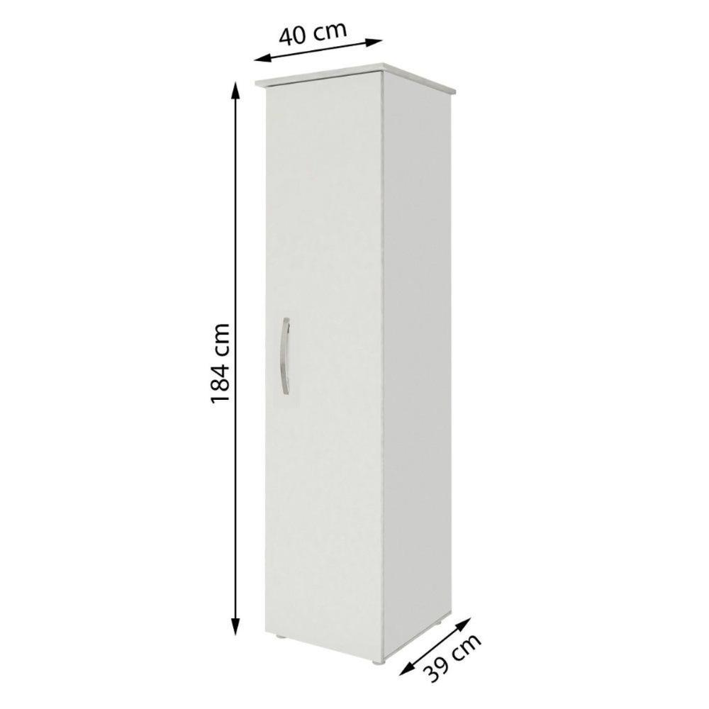 Armário Multiuso Jasmim 1 Porta Kaiki Móveis Branco