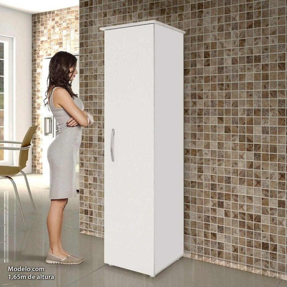 Armário Multiuso Jasmim 1 Porta Kaiki Móveis Branco