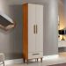 Armário Multiuso Natal 2 Portas 1 Gaveta Nature Off White Kaiki Móveis