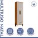 Armário Multiuso Natal 2 Portas 1 Gaveta Nature Off White Kaiki Móveis