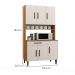 Armário de Cozinha 6 Portas Salvador Kaiki Móveis Nature Off White