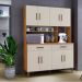 Armário de Cozinha Fortaleza 8 Portas Kaiki Móveis Nature Off White