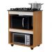 Balcão para Cooktop 4 Bocas 2 Nichos Turim Kaiki Móveis Nature Off/White