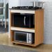 Balcão para Cooktop 4 Bocas 2 Nichos Turim Kaiki Móveis Nature Off/White