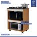 Balcão para Cooktop 4 Bocas 2 Nichos Turim Kaiki Móveis Nature Off/White