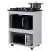 Balcão para Cooktop 4 Bocas Turim Kaiki Móveis Branco