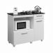 Balcão para Cooktop 4 Bocas Violeta Kaiki Móveis Branco