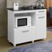 Balcão para Cooktop 4 Bocas Violeta Kaiki Móveis Branco