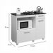 Balcão para Cooktop 4 Bocas Violeta Kaiki Móveis Branco