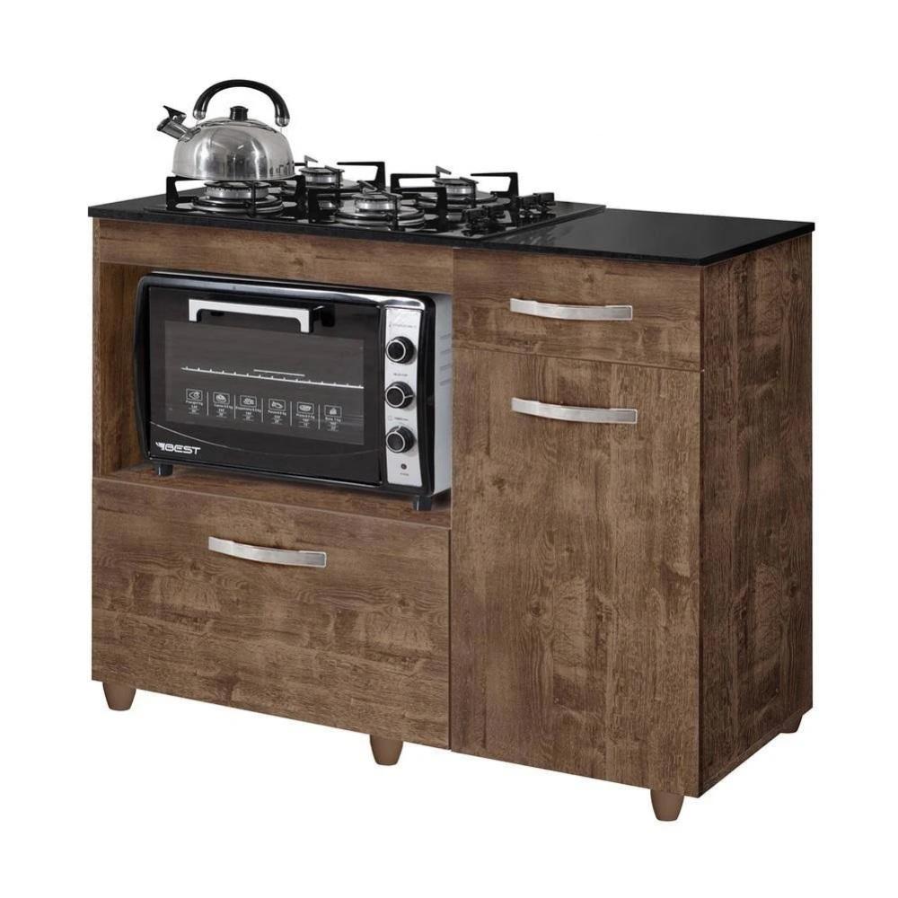 Balcão para Cooktop 4 Bocas Violeta Kaiki Móveis Ypê