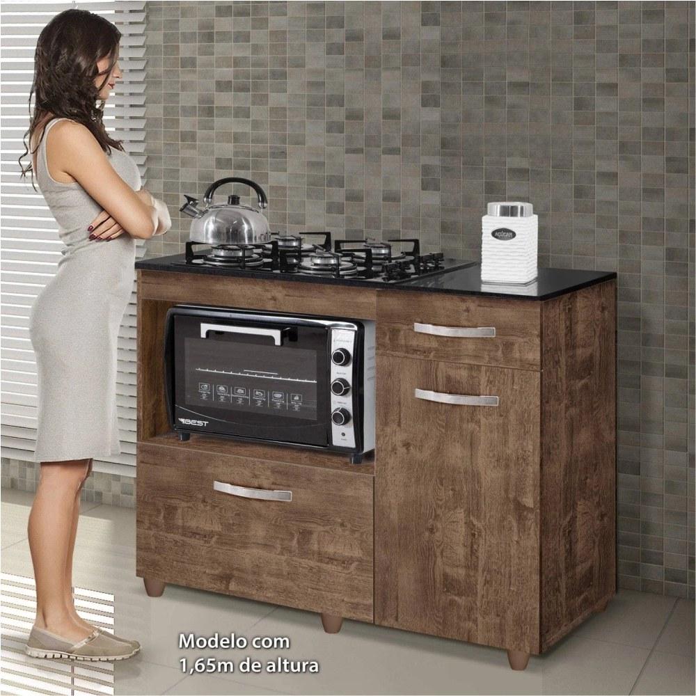 Balcão para Cooktop 4 Bocas Violeta Kaiki Móveis Ypê