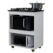 Balcão para Cooktop 5 Bocas 2 Nichos Turim Kaiki Móveis Branco