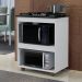 Balcão para Cooktop 5 Bocas 2 Nichos Turim Kaiki Móveis Branco