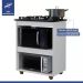 Balcão para Cooktop 5 Bocas 2 Nichos Turim Kaiki Móveis Branco