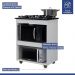 Balcão para Cooktop 5 Bocas 2 Nichos Turim Kaiki Móveis Branco