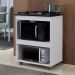 Balcão para Cooktop 5 Bocas 2 Nichos Turim Kaiki Móveis Branco