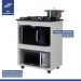Balcão para Cooktop 5 Bocas 2 Nichos Turim Kaiki Móveis Branco