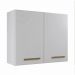 Conjunto Armário Aéreo 2 Portas e Balcão para Cooktop 5 Bocas Branco
