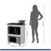 Conjunto Armário Aéreo 2 Portas e Balcão para Cooktop 5 Bocas Branco