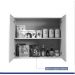 Conjunto Armário Aéreo 2 Portas e Balcão para Cooktop 5 Bocas Branco