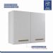 Conjunto Armário Aéreo 2 Portas e Balcão para Cooktop 5 Bocas Branco