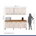 Cozinha Compacta Atenas 9 Portas 3 Gavetas Atenas Kaiki Móveis Nature Off White