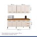 Cozinha Compacta Atenas 9 Portas 3 Gavetas Atenas Kaiki Móveis Nature Off White