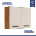 Cozinha Compacta Atenas 9 Portas 3 Gavetas Atenas Kaiki Móveis Nature Off White