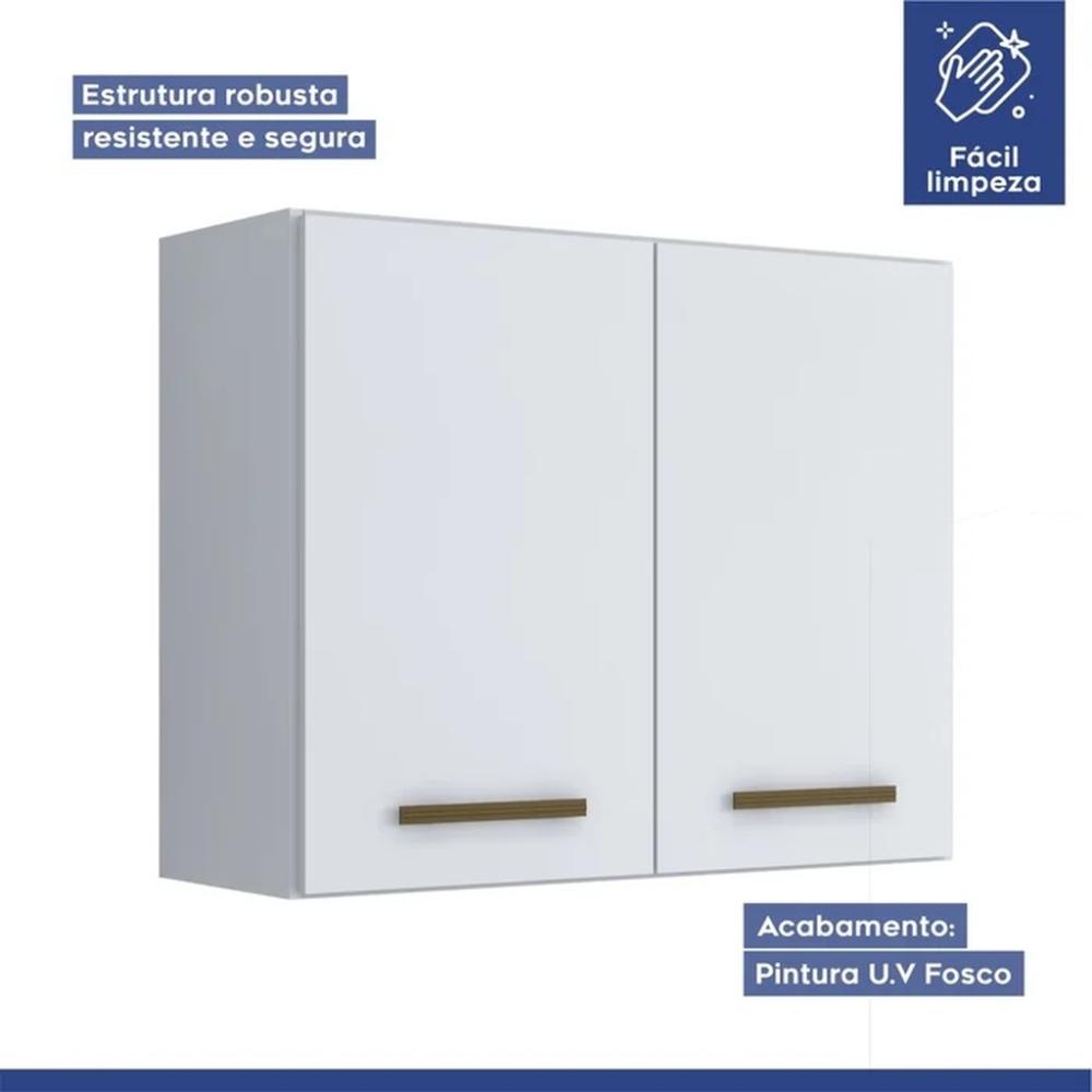 Cozinha Compacta Atenas 9 Portas 3 Gavetas Kaiki Móveis Branco