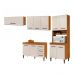 Cozinha Modulada 10 Portas 3 Gavetas Kaiki Móveis Nature Off White