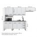 Cozinha Modulada Atenas 10 Portas 3 Gavetas Kaiki Móveis Branco