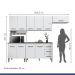 Cozinha Modulada Atenas 10 Portas 3 Gavetas Kaiki Móveis Branco