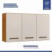 Cozinha Modulada Atenas 10 Portas 3 Gavetas Kaiki Móveis Nature Off White