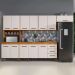 Cozinha Modulada Atenas 12 Portas 3 Gavetas Nature Off White