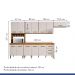 Cozinha Modulada Atenas 12 Portas 3 Gavetas Nature Off White