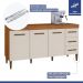 Cozinha Modulada Atenas 12 Portas 3 Gavetas Nature Off White