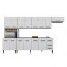 Cozinha Modulada Atenas 14 Portas 3 Gav Kaiki Móveis Branco