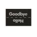 Tapete Hello Bye Retangular (40x60) Preto e Branco