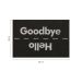 Tapete Hello Bye Retangular (40x60) Preto e Branco