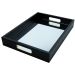 Bandeja Retangular Espelhada Preto 25x35cm