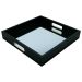 Bandeja Retangular Espelhada Preto 30x30cm